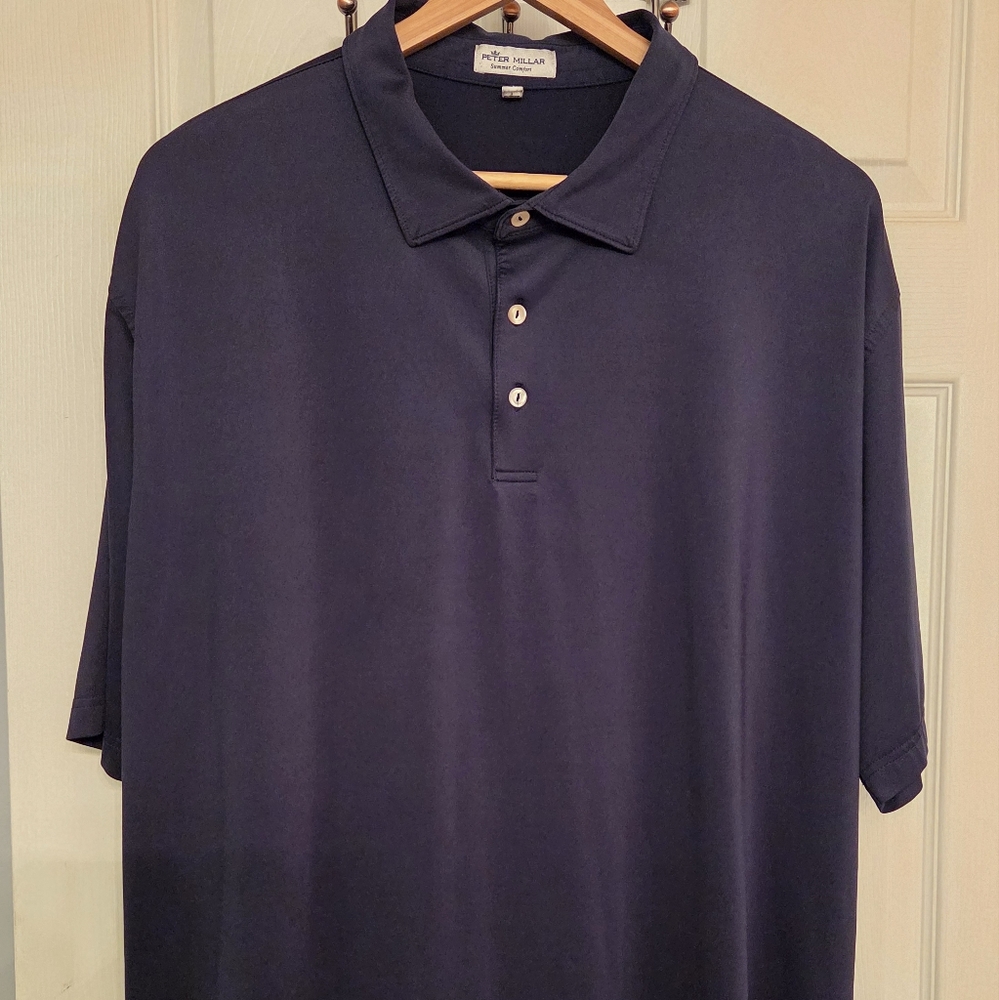 Peter Millar Men's Navy Polo Shirt